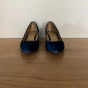 Talbots Indigo Blue Suede Wedges